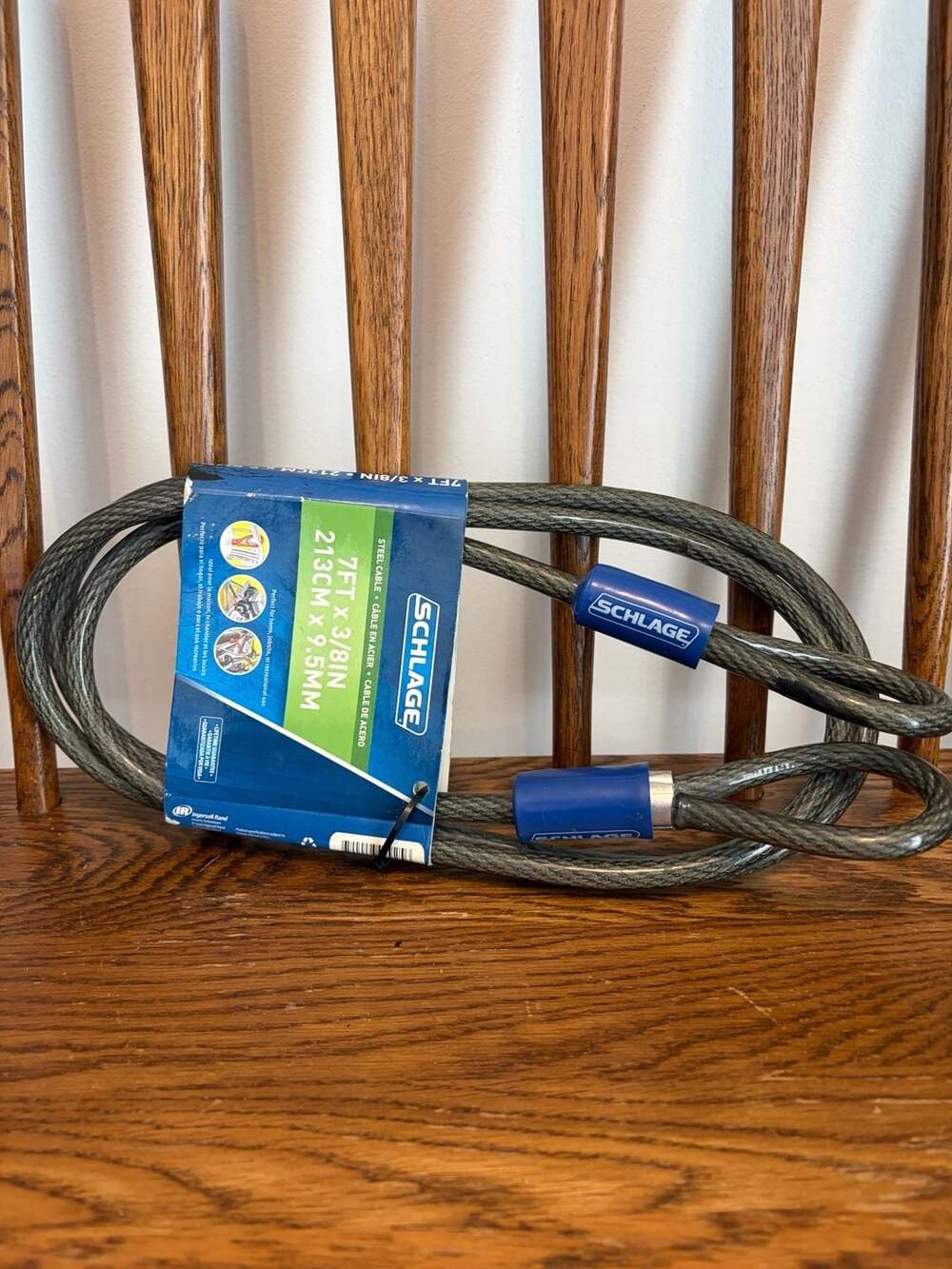 Schlage 7ft x 3/8in Braided Steel Security Cable